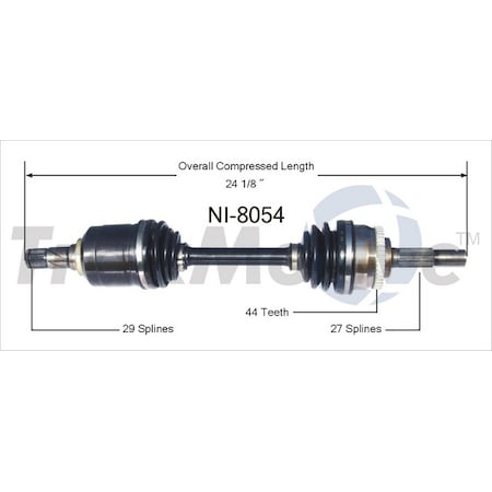 Surtrack Axle Cv Axle Shaft, Ni-8054 NI-8054